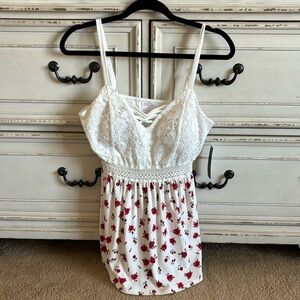 White floral summer top